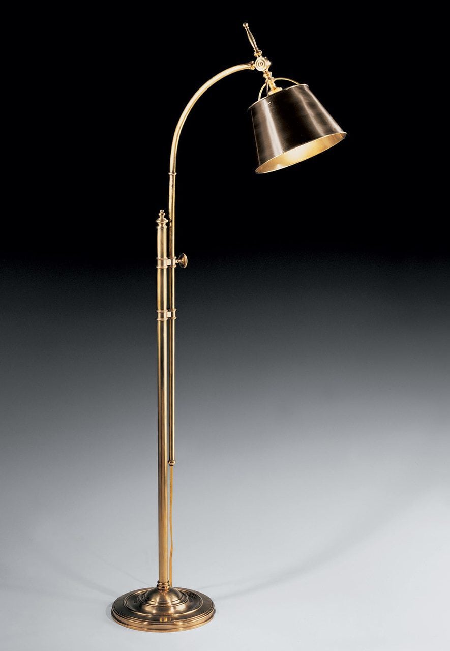 Decorative Crafts, Concord Adjustable Brass Floor Lamp 5404