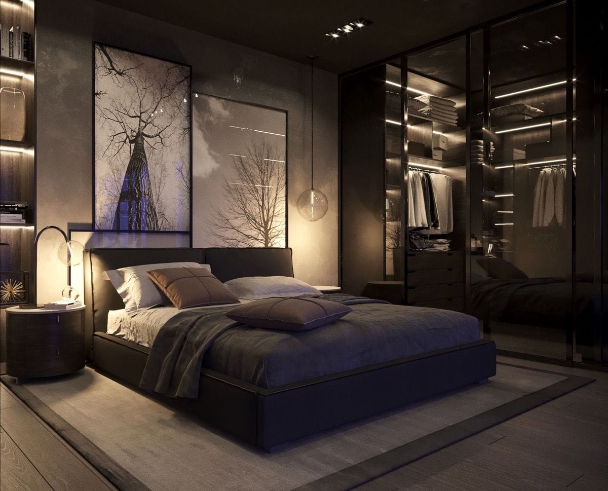 beautiful bedrooms with dark furniture